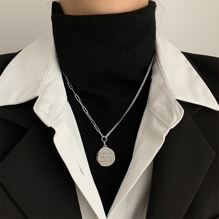 Wholesale round brand letter love alloy necklace JDC-NE-BaoY005 Necklaces 宝钰 7 Wholesale Jewelry JoyasDeChina Joyas De China