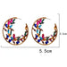 Wholesale Round Colored Rhinestone Plating Alloy Earrings JDC-ES-SK027 Earrings 深刻 Wholesale Jewelry JoyasDeChina Joyas De China
