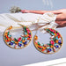 Wholesale Round Colored Rhinestone Plating Alloy Earrings JDC-ES-SK027 Earrings 深刻 Wholesale Jewelry JoyasDeChina Joyas De China