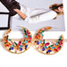 Wholesale Round Colored Rhinestone Plating Alloy Earrings JDC-ES-SK027 Earrings 深刻 color Wholesale Jewelry JoyasDeChina Joyas De China
