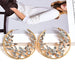 Wholesale Round Colored Rhinestone Plating Alloy Earrings JDC-ES-SK027 Earrings 深刻 white Wholesale Jewelry JoyasDeChina Joyas De China