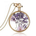 Wholesale Round Fashion Dried Flower Transparent Crystal Necklace JDC-NE-YinH011 Necklaces 颖皓 150N57 Wholesale Jewelry JoyasDeChina Joyas De China