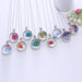 Wholesale Round Fashion Dried Flower Transparent Crystal Necklace JDC-NE-YinH011 Necklaces 颖皓 Wholesale Jewelry JoyasDeChina Joyas De China