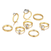 Wholesale round gemstone alloy rings 8-piece set JDC-RS-F562 Rings JoyasDeChina Wholesale Jewelry JoyasDeChina Joyas De China