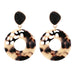 Wholesale round hollow acrylic Earrings JDC-ES-MY159 Earrings 曼茵 color 3 Wholesale Jewelry JoyasDeChina Joyas De China