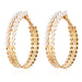 Wholesale round inlaid pearl alloy earrings JDC-ES-TC146 Earrings JoyasDeChina golden Wholesale Jewelry JoyasDeChina Joyas De China
