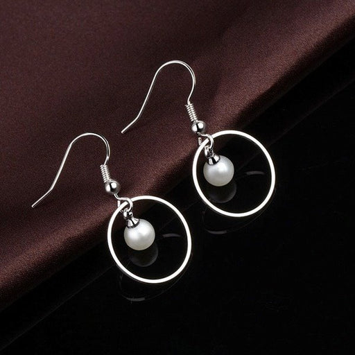Wholesale Round Pearl Copper Earrings JDC-ES-QLX033 Earrings 巧兰轩 Wholesale Jewelry JoyasDeChina Joyas De China