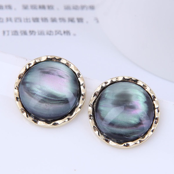 Wholesale Round Resin Alloy Earrings JDC-ES-WY098 Earrings JoyasDeChina Wholesale Jewelry JoyasDeChina Joyas De China