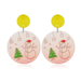 Wholesale round Snowman Christmas Tree Earrings JDC-ES-KQ129 Earrings JoyasDeChina Wholesale Jewelry JoyasDeChina Joyas De China