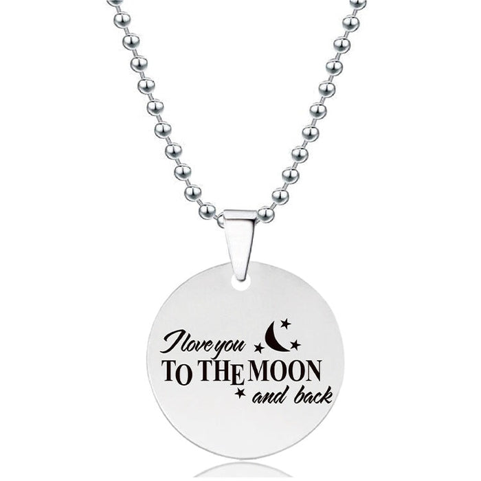 Wholesale Round Stainless Steel Christmas Gift Necklace JDC-NE-GangGu004 Necklaces 钢古 Wholesale Jewelry JoyasDeChina Joyas De China