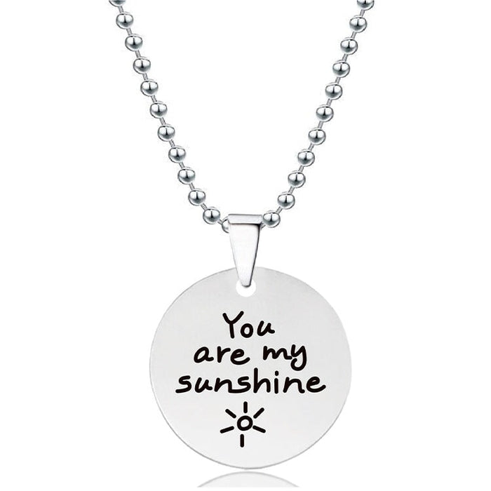 Wholesale Round Stainless Steel Christmas Gift Necklace JDC-NE-GangGu004 Necklaces 钢古 Wholesale Jewelry JoyasDeChina Joyas De China