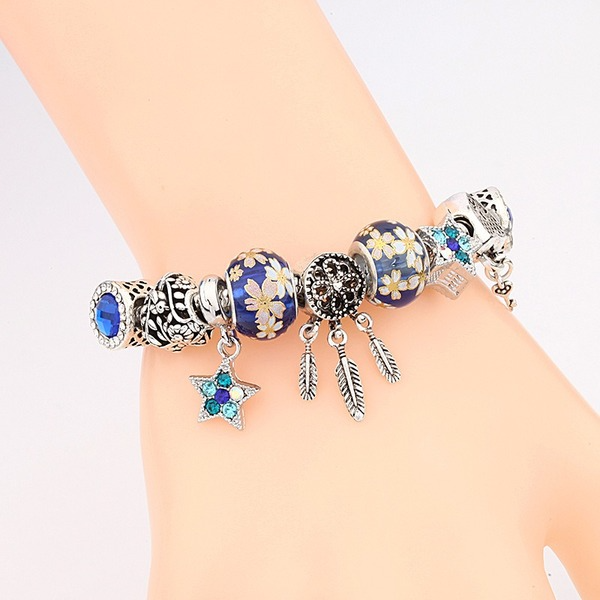 Wholesale royal blue artificial crystal Dreamcatcher Bracelet JDC-BT-GSLJ032 Bracelet JoyasDeChina Wholesale Jewelry JoyasDeChina Joyas De China