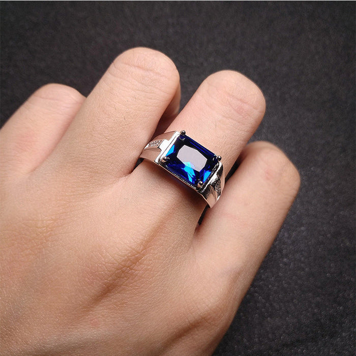 Wholesale Royal sapphire ring JDC-RS-XH006 Rings JoyasDeChina blue Adjustable opening Wholesale Jewelry JoyasDeChina Joyas De China
