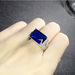 Wholesale Royal sapphire square ring JDC-RS-XH009 Rings JoyasDeChina Wholesale Jewelry JoyasDeChina Joyas De China