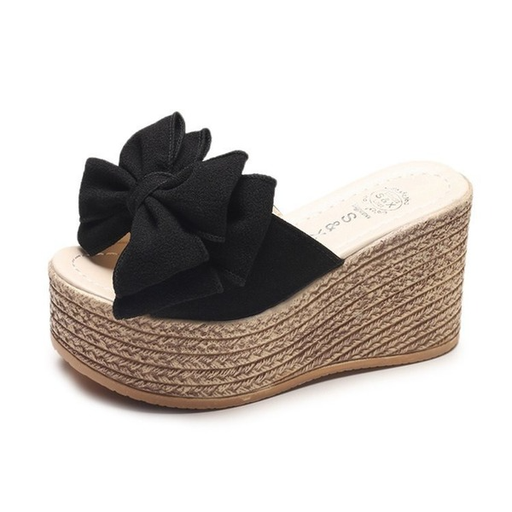 Bulk Jewelry Wholesale rubber bow thick-soled slippers JDC-SP-GQ055 Wholesale factory from China YIWU China