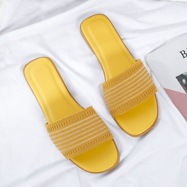 Bulk Jewelry Wholesale rubber flying woven flat slippers JDC-SP-GQ052 Wholesale factory from China YIWU China