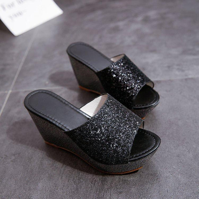 Bulk Jewelry Wholesale Rubber PU leather muffin slippers JDC-SP-GQ039 Wholesale factory from China YIWU China