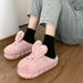 Wholesale rubber sole rabbit plush slippers JDC-SD-GSLO015 Slippers JoyasDeChina Wholesale Jewelry JoyasDeChina Joyas De China