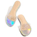 Bulk Jewelry Wholesale rubber transparent top rhinestone slippers JDC-SP-GQ080 Wholesale factory from China YIWU China
