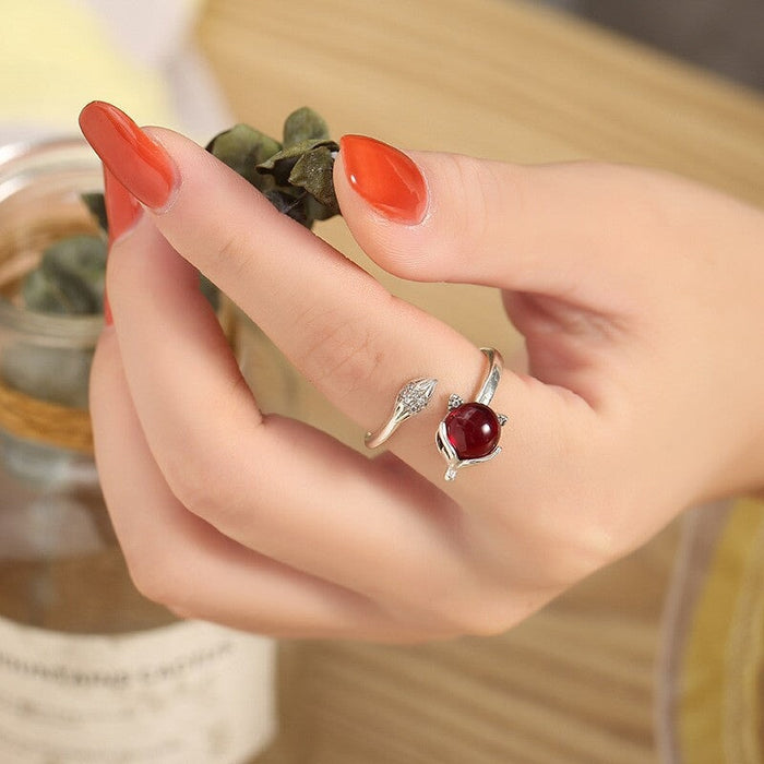 Wholesale Ruby Fox Adjustable Vintage Ring JDC-RS-NS004 Rings 尼森 Wholesale Jewelry JoyasDeChina Joyas De China