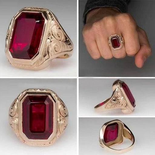 Wholesale Ruby metal rings JDC-RS-WN-013 Rings 薇妮 Wholesale Jewelry JoyasDeChina Joyas De China