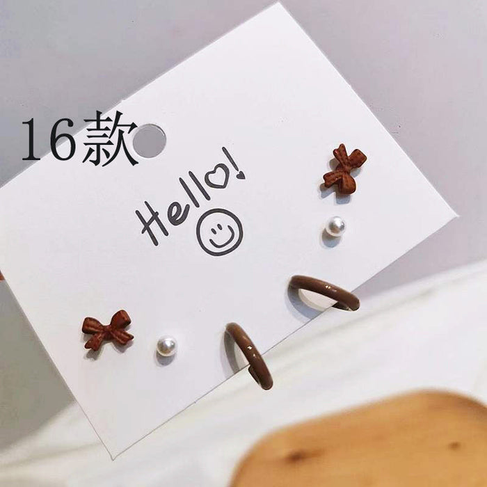 Wholesale s925 silver needle alloy bow earrings JDC-ES-JX012 Earrings 锦希 16 Wholesale Jewelry JoyasDeChina Joyas De China