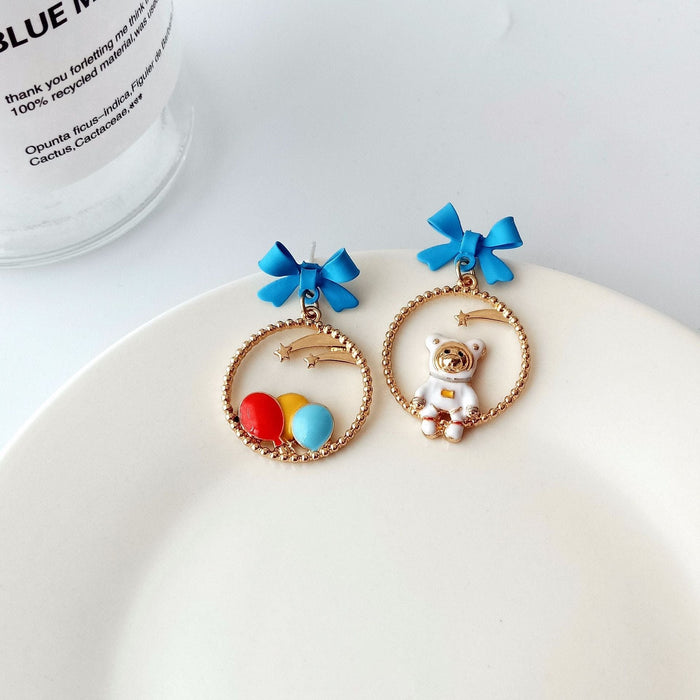 Wholesale S925 Silver Needle Alloy Enamel Paint Bow Earrings MOQ≥2 JDC-ES-YKT001 Earrings 艺凯特 Wholesale Jewelry JoyasDeChina Joyas De China