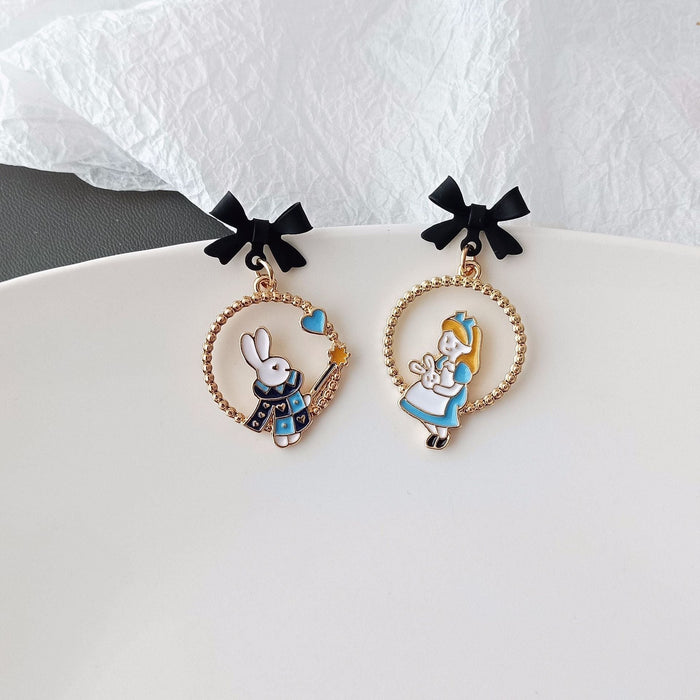 Wholesale S925 Silver Needle Alloy Enamel Paint Bow Earrings MOQ≥2 JDC-ES-YKT001 Earrings 艺凯特 Wholesale Jewelry JoyasDeChina Joyas De China