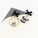 Wholesale S925 Silver Needle Alloy Enamel Paint Bow Earrings MOQ≥2 JDC-ES-YKT001 Earrings 艺凯特 Wholesale Jewelry JoyasDeChina Joyas De China