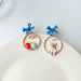 Wholesale S925 Silver Needle Alloy Enamel Paint Bow Earrings MOQ≥2 JDC-ES-YKT001 Earrings 艺凯特 Wholesale Jewelry JoyasDeChina Joyas De China