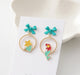 Wholesale S925 Silver Needle Alloy Enamel Paint Bow Earrings MOQ≥2 JDC-ES-YKT001 Earrings 艺凯特 green Wholesale Jewelry JoyasDeChina Joyas De China
