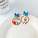 Wholesale S925 Silver Needle Alloy Enamel Paint Bow Earrings MOQ≥2 JDC-ES-YKT001 Earrings 艺凯特 rqq erd Wholesale Jewelry JoyasDeChina Joyas De China