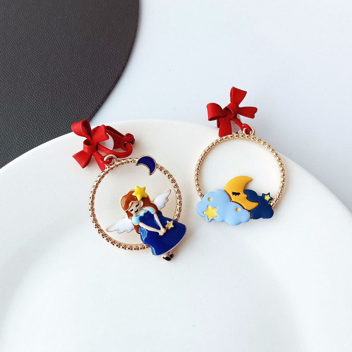 Wholesale S925 Silver Needle Alloy Enamel Paint Bow Earrings MOQ≥2 JDC-ES-YKT001 Earrings 艺凯特 tsgz ear clip Wholesale Jewelry JoyasDeChina Joyas De China