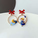 Wholesale S925 Silver Needle Alloy Enamel Paint Bow Earrings MOQ≥2 JDC-ES-YKT001 Earrings 艺凯特 tsgz erd Wholesale Jewelry JoyasDeChina Joyas De China