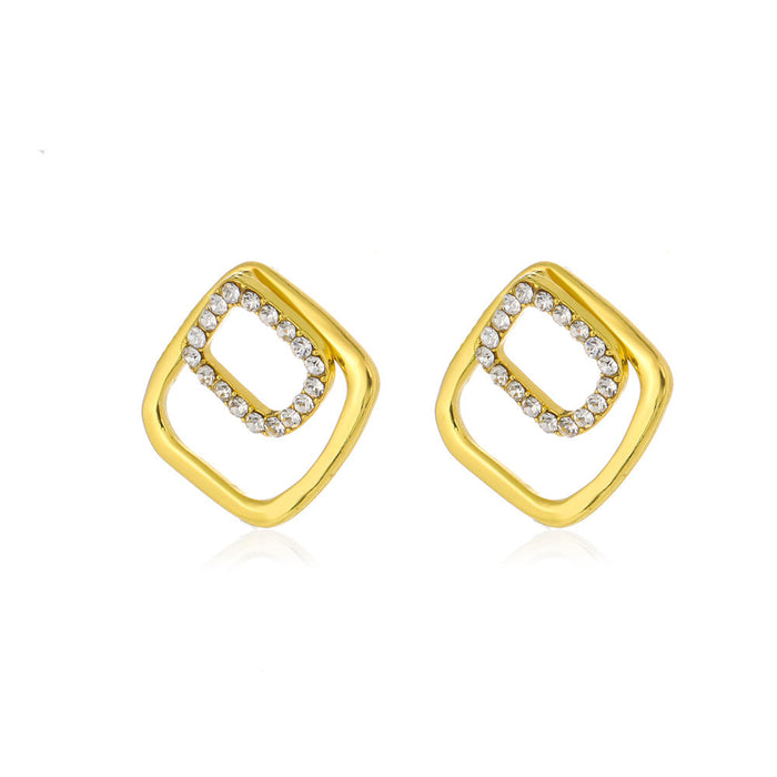 Wholesale S925 silver needle geometric Earrings JDC-ES-D540 Earrings JoyasDeChina 04KC gold hollow square Wholesale Jewelry JoyasDeChina Joyas De China