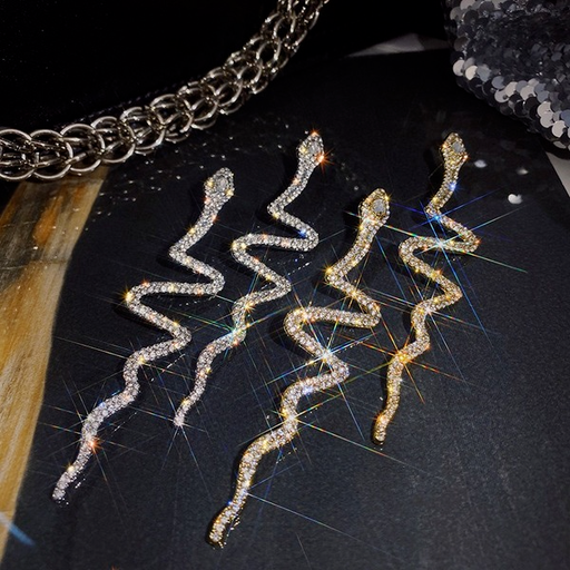Wholesale S925 Silver Needle Snake Shaped Metal Earrings JDC-ES-RL202 Earrings JoyasDeChina Wholesale Jewelry JoyasDeChina Joyas De China