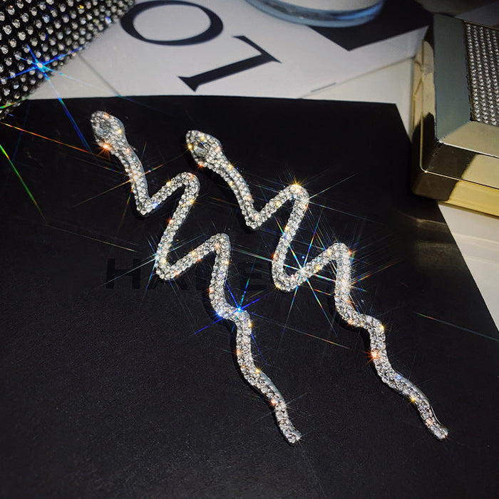 Wholesale S925 Silver Needle Snake Shaped Metal Earrings JDC-ES-RL202 Earrings JoyasDeChina silver Wholesale Jewelry JoyasDeChina Joyas De China