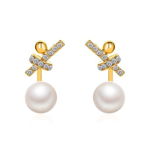 Wholesale S925 silver needle studded pearl earrings JDC-ES-D578 Earrings JoyasDeChina Wholesale Jewelry JoyasDeChina Joyas De China