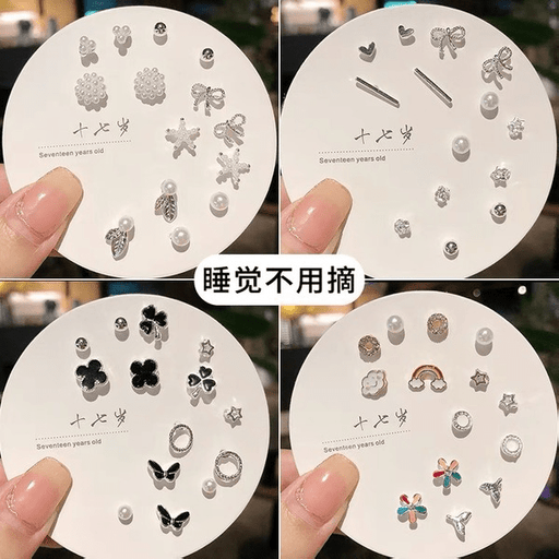 Wholesale S925 Silver Needle Week Stud Earrings Set JDC-ES-ZhanY002 Earrings 展言 Wholesale Jewelry JoyasDeChina Joyas De China