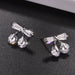 Wholesale S925 Silver Pin Bow Cherry Zircon Copper Earrings JDC-ES-XuF113 Earrings 旭帆 white Wholesale Jewelry JoyasDeChina Joyas De China