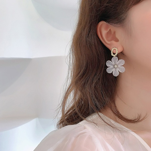 Wholesale S926 needle Flower Earrings JDC-ES-RL005 Earrings JoyasDeChina Wholesale Jewelry JoyasDeChina Joyas De China