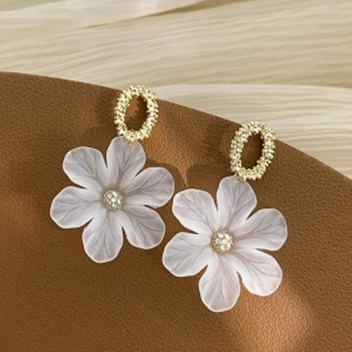 Wholesale S926 needle Flower Earrings JDC-ES-RL005 Earrings JoyasDeChina White Wholesale Jewelry JoyasDeChina Joyas De China
