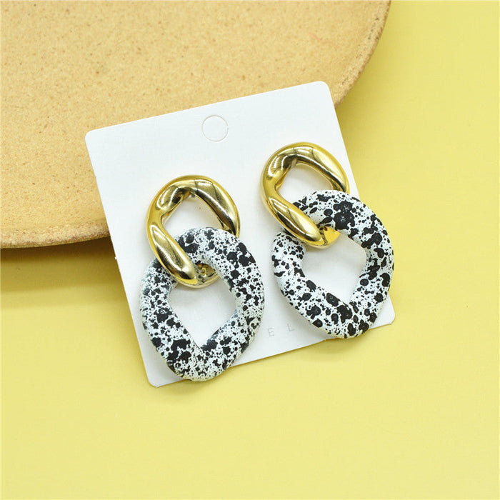 Wholesale S926 Needle Plastic Resin Earrings JDC-ES-XC325 Earrings 夏晨 white Wholesale Jewelry JoyasDeChina Joyas De China