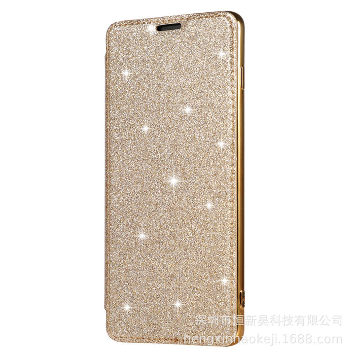 Wholesale Samsung phone case Flash powder groove plating TPU flash powder JDC-PC-XT006 phone case JoyasDeChina golden S9 Wholesale Jewelry JoyasDeChina Joyas De China