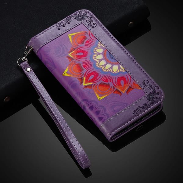 Bulk Jewelry Wholesale Samsung phone case Purple printed protective cover PU leather JDC-PC-XT003 Wholesale factory from China YIWU China