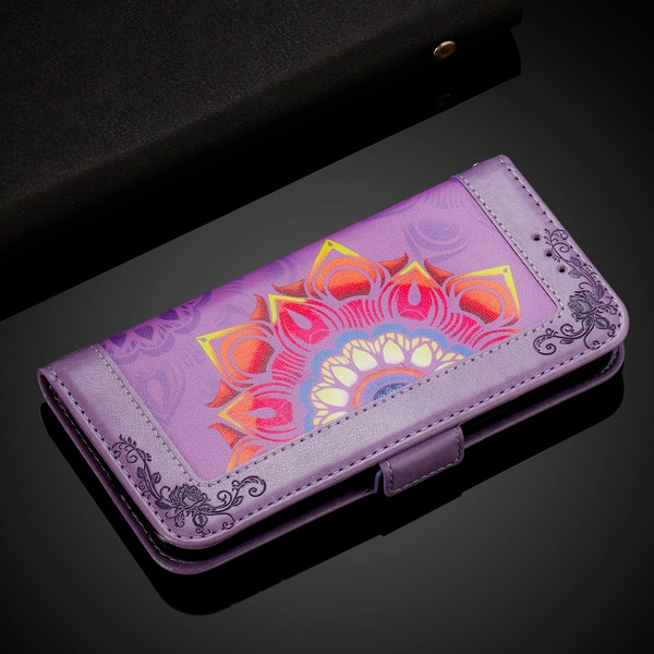 Bulk Jewelry Wholesale Samsung phone case Purple printed protective cover PU leather JDC-PC-XT003 Wholesale factory from China YIWU China