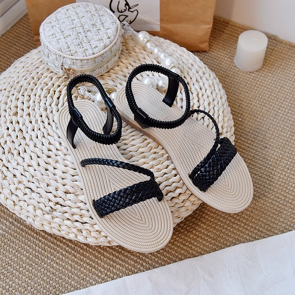 Bulk Jewelry Wholesale Sandal BlackAnkle strap fabric JDC-SD-HY034 Wholesale factory from China YIWU China