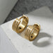 Wholesale sandblasted stainless steel earrings JDC-ES-MiMeng009 Earrings 米萌 golder Wholesale Jewelry JoyasDeChina Joyas De China
