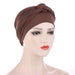 Wholesale sanded milk silk soft turban hat JDC-FH-QD008 Fashionhat 群德 coffee Wholesale Jewelry JoyasDeChina Joyas De China