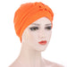 Wholesale sanded milk silk soft turban hat JDC-FH-QD008 Fashionhat 群德 orange Wholesale Jewelry JoyasDeChina Joyas De China